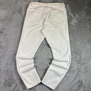 Josette White Denim Jeans Womens Size 30 Straight Leg Minimalist Clean